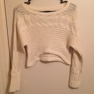 Copper Key Cream Crop Sweater